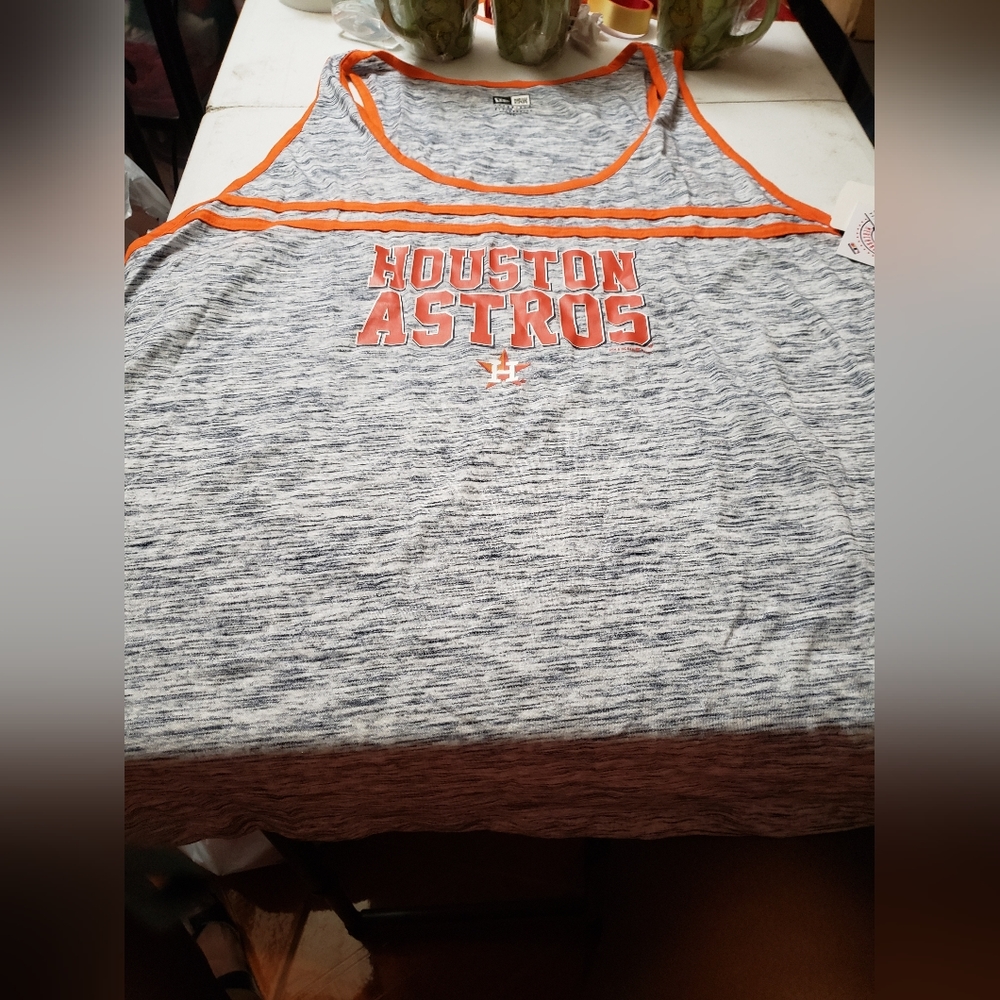 WOMENS SZ 4X HOUSTON ASTROS SLEEVELESS SHIRT P2